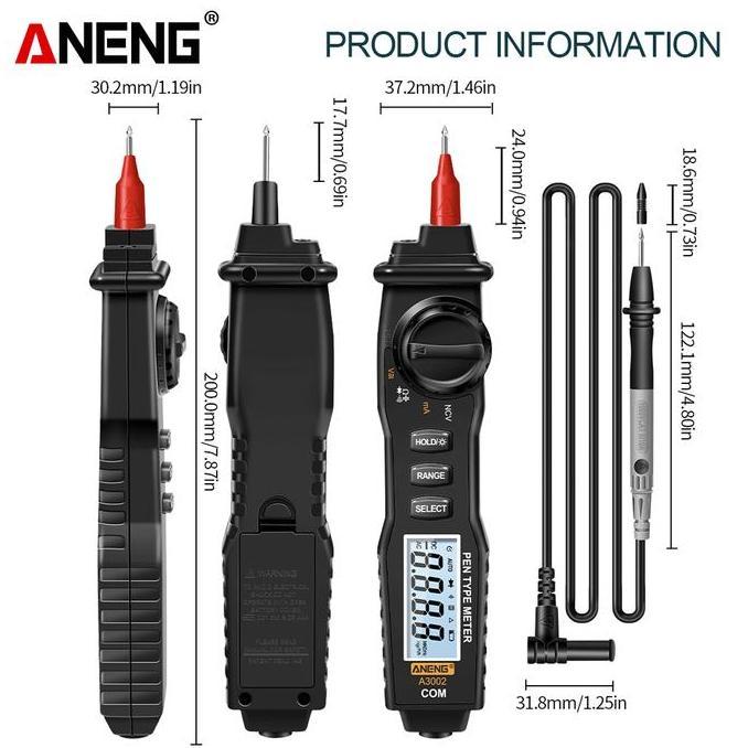 Aneng A3002 Tespen Digital Multimeter Voltage Current Tester Original Kualitas Terbaik Harga Termura