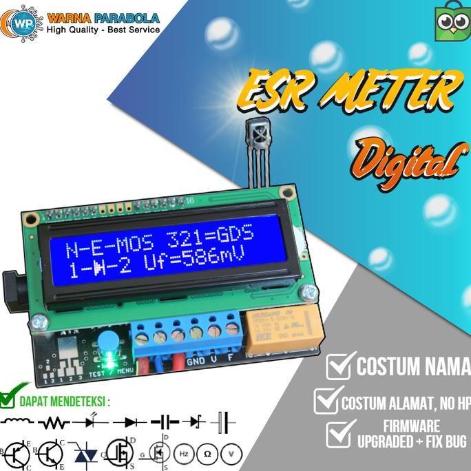 Esr Meter / Smart Tester / Komponen Tester Versi Lengkap + Proteksi Kualitas Terbaik Harga Termurah