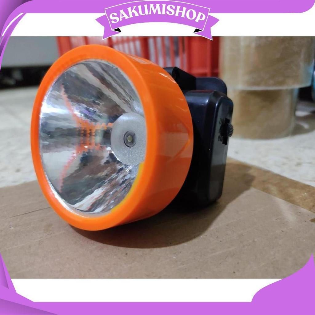 Senter Kepala / Lampu Kepala Headlamp Cahaya Putih Kuning Ori