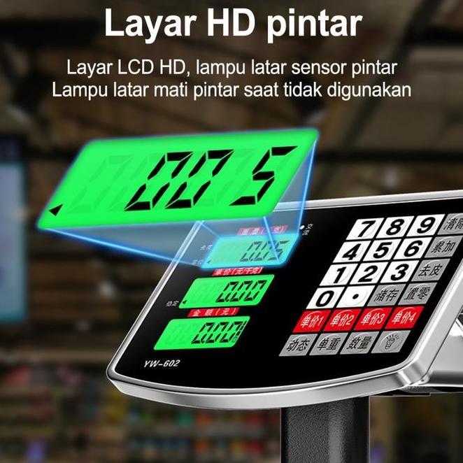 Timbangan Duduk Digital 300Kg / Timbangan Barang / Timbangan Lantai 300 Kg/Single Display Timbangan 