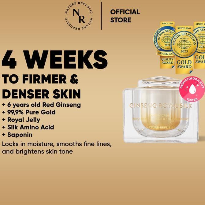 Nature Republic Ginseng Royal Silk Watery Cream 60Ml Anti Aging Cream Anti Wrinkle Firming Cream