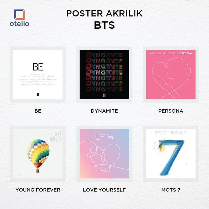 Poster Akrilik BTS | Poster Aesthetic Poster BTS Album Dekorasi KPOP