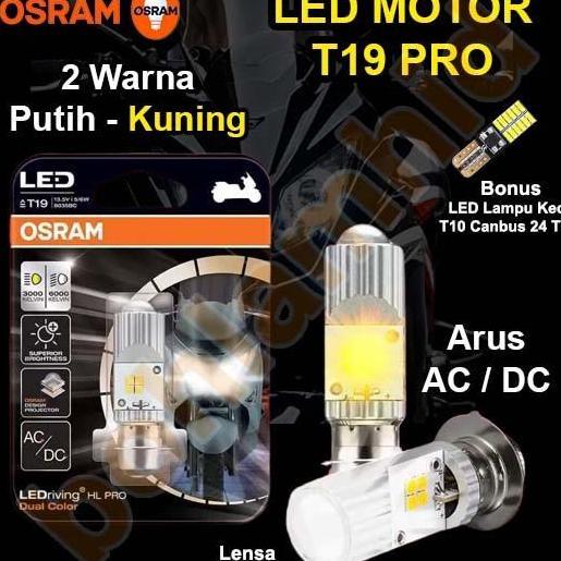 Led Motor Revo Osram T19 Pro 2Warna Putih Kuning H6 M5 T19