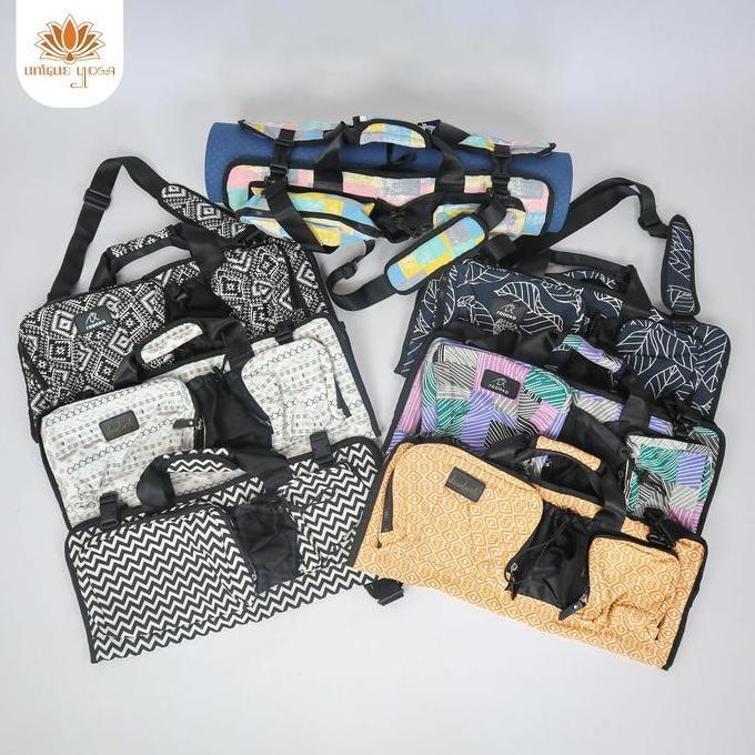 Tas matras yoga / Tas yoga mat olahraga motif batik bahan kanvas / Speedy Bag Yoga Motif Terlaris