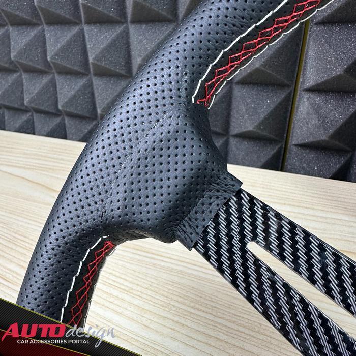 Nardi Stir Racing Mobil Kulit Motif Karbon Semi Celong Premium Universal Original Dan Terpercaya