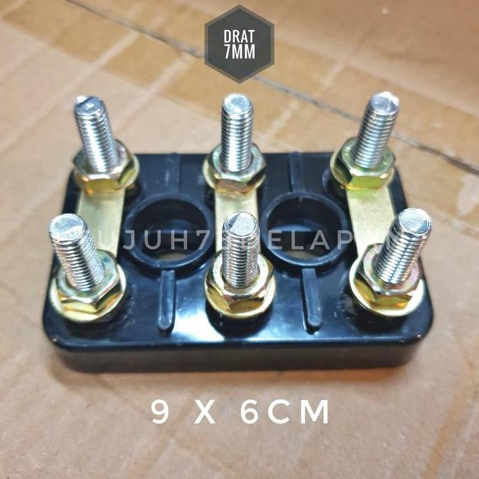 Promo Terminal TB Drat 7mm 9cm x 6cm Hitam CONNECTOR MOTOR DINAMO Diskon