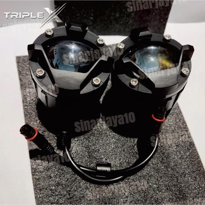 NEW M5 m5 lampu led kabut triple x sorot tembak laser mobil motor Kabel Projie Car