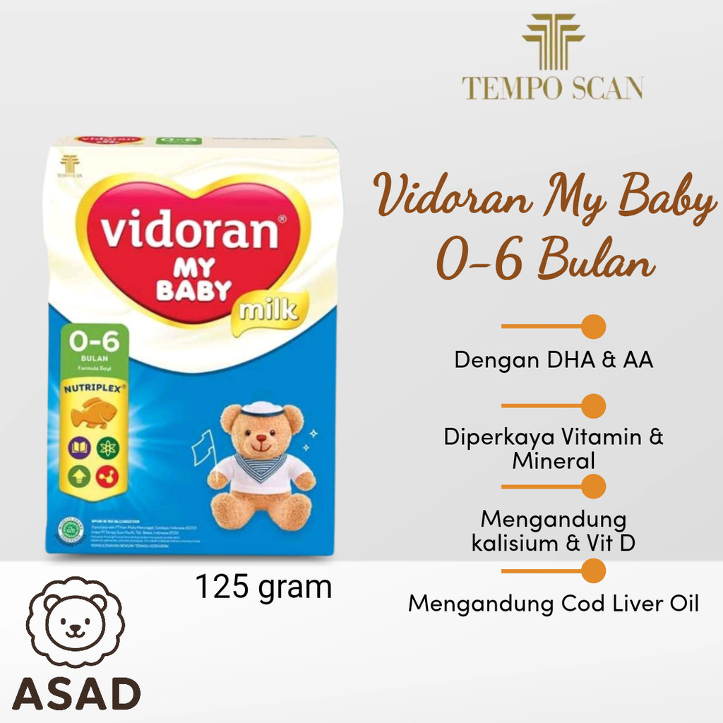 Vidoran My Baby 0-6 Bulan 125 Gram/Susu Bayi/Susu Formula