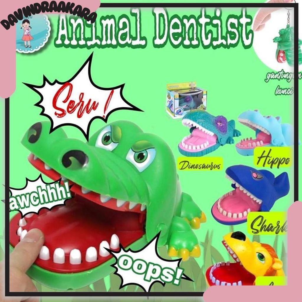Murah Mainan Dentist Shark/Mainan Anak Gigit Jari Ikan Hiu/Permainan Gigi Buaya Crocodile Dentist Fi