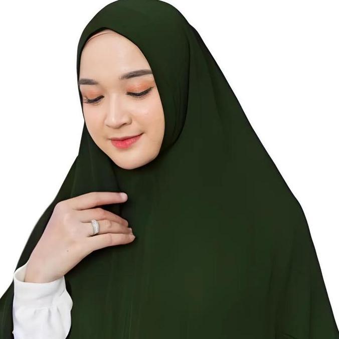 Promo Medina By Aqiya Kerudung Bergo Super Jumbo Khimar Syar'I Crinkle Airflow Premium Garansi 100% 