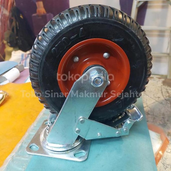 Roda Lori Ban Mati 8" Putar Rem Heavyduty/Roda 8" Heavyduty Putar Rem  Sale