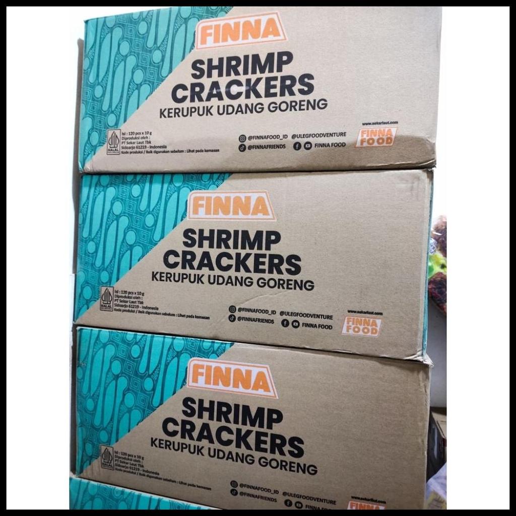 FINNA KERUPUK UDANG SIAP MAKAN / FINNA KERUPUK UDANG GORENG 1 DUS