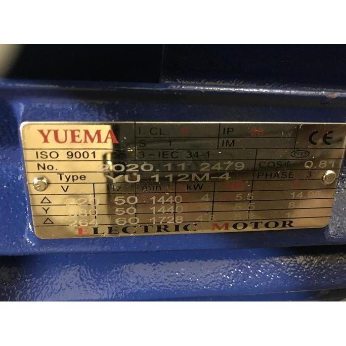 Dinamo 5,5 Hp 4 Pole 3 Phase Motor Flange / Elektromotor Yuema 5,5 Hp  Sale