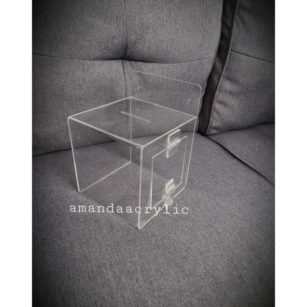 Acrylic Kotak Amal 2mm uk.15x15x15cm