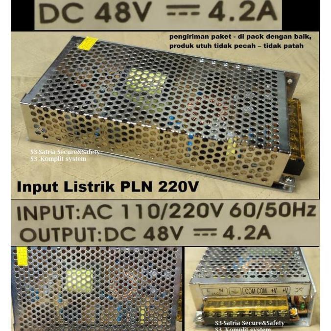 Promo power supply 48V 4,2A Switching Diskon
