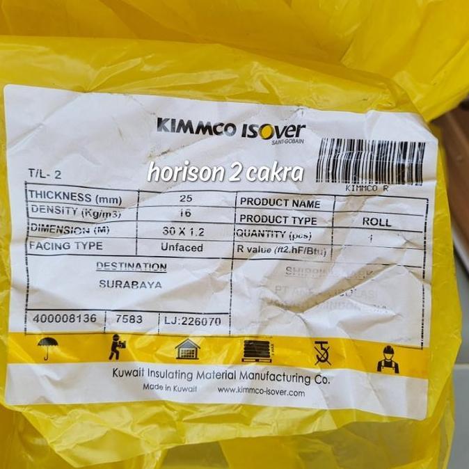 TERBARU Glasswool Peredam Suara Kimmco Isover density 16