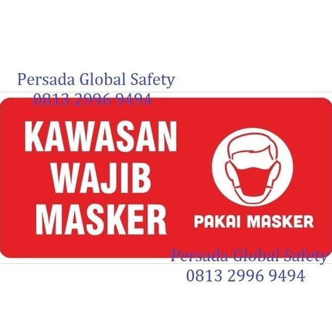 $$$$] SIGN AKRILIK WAJIB MASKER / PAKAI MASKER