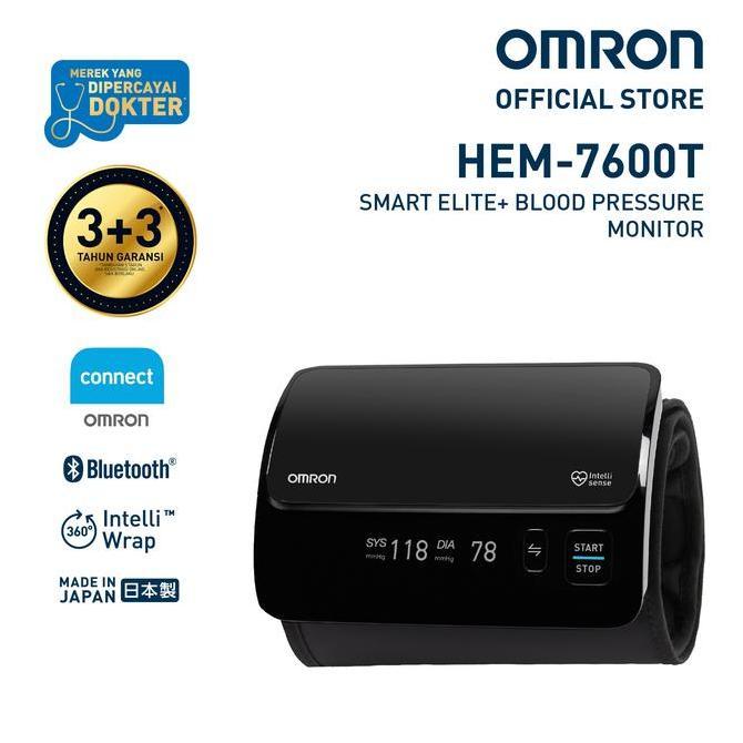 OMRON Blood Pressure Monitor HEM-7600T Tensimeter Digital + Bluetooth
