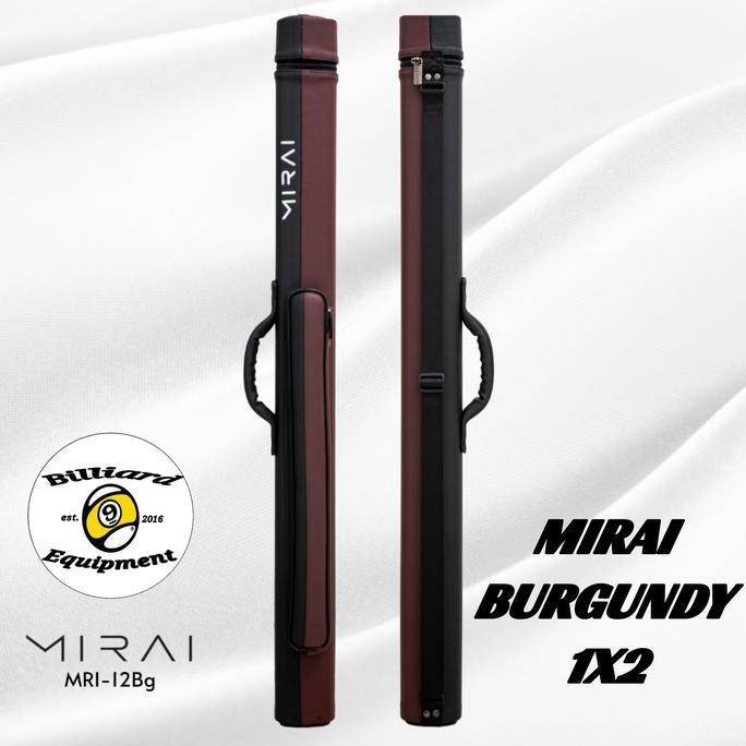 Mirai 1x2 - Burgundy | Tas Billiard | Cue Case Billiard Terlaris