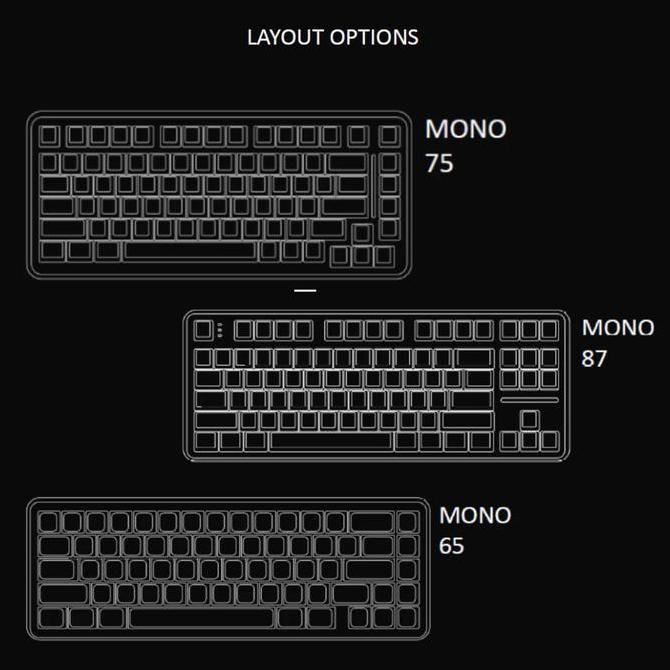 VortexSeries MONO SERIES Wired Gasket Mount Mechanical Keyboard Gaming 65 75 80 87 100 TKL Layout Ho