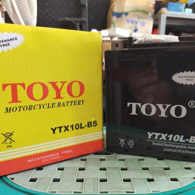 Aki Motor SYM V16 250cc Toyo YTX10L-BS 12V10AH Terlaris