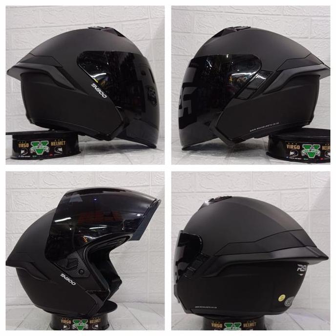 HELM RSV SV300 BLACK MATT|DOFF PAKET GANTENG Terlaris