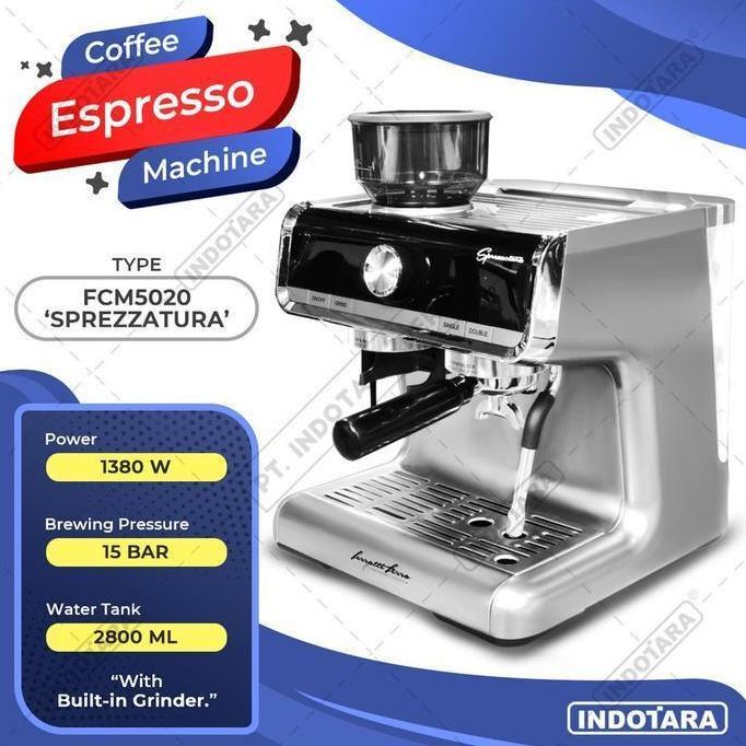Terlaris Promo Terlaris Mesin Kopi Espresso Dengan Grinder Kopi Ferratti Ferro Fcm5020 Sprezzatura