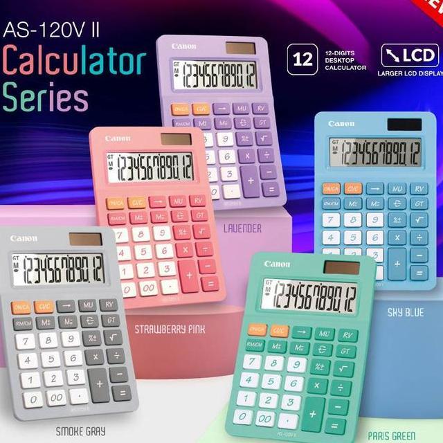 Kalkulator Canon As120V Ii 12 Dit Kalkulator Canon Warnawarni Kalkulator Akuntansi Kalkulator Dagang