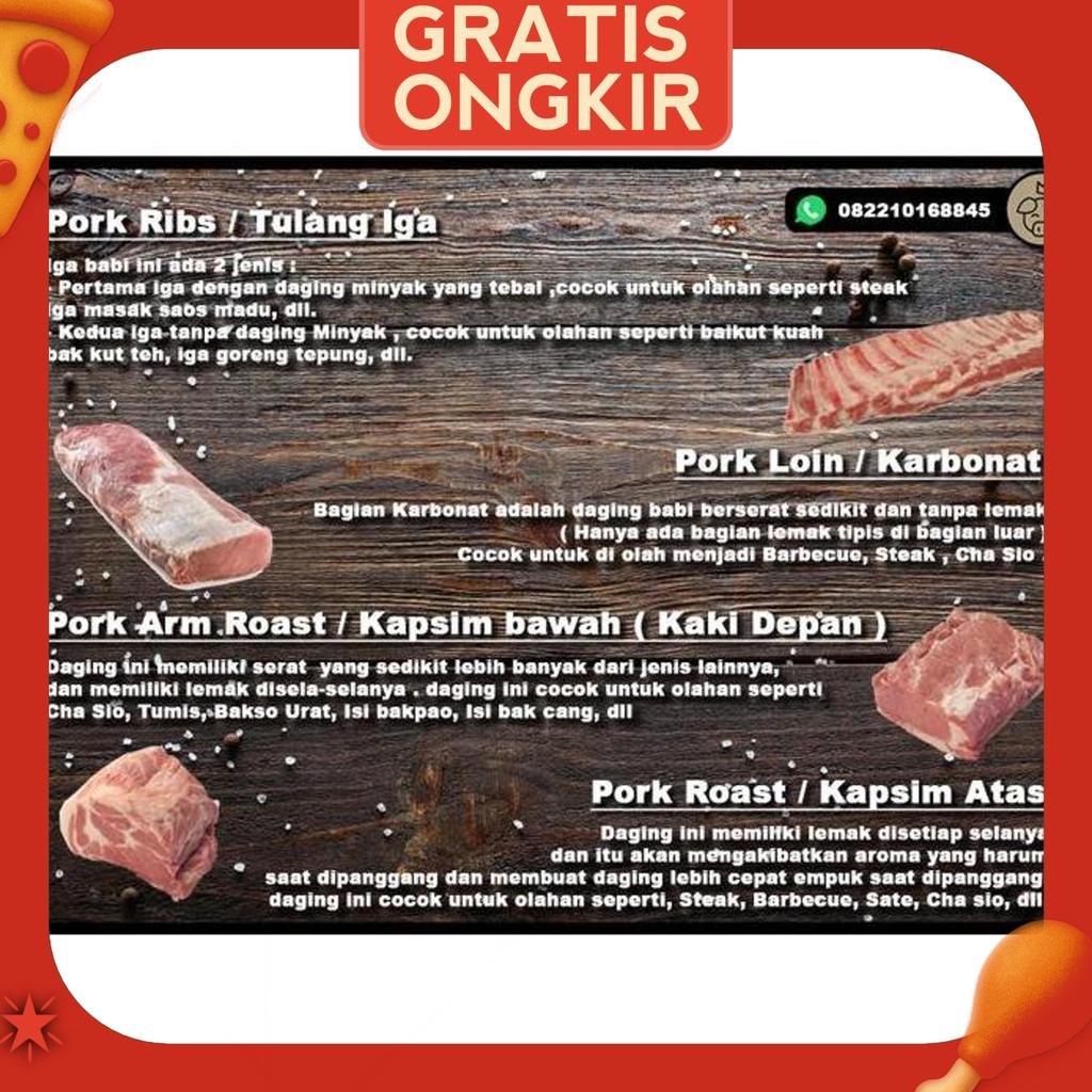 Daging Babi Kapsim Kembang Babi ( 1 Kg )