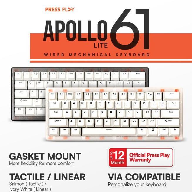 Press Play Apollo 61 Lite 60 Gasket Mount Mechanical Keyboard Apollo61 Lite By Pressplay