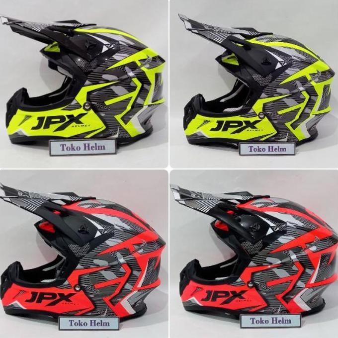 Helm trail JPX cross FOX1 motif X35 Terlaris
