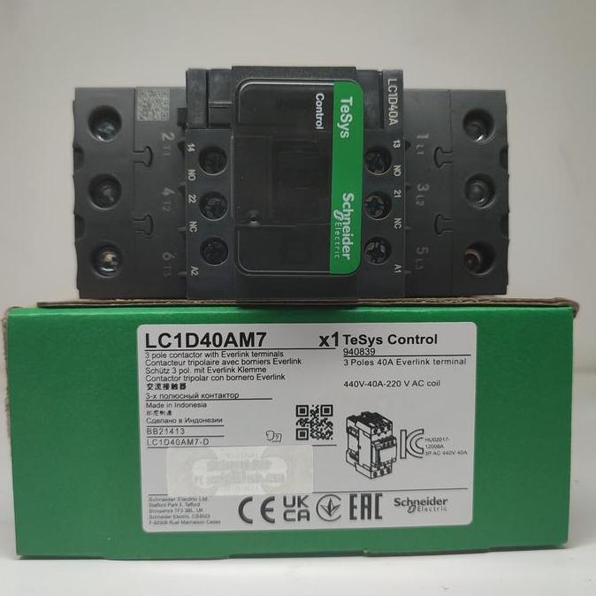 kontaktor Schneider LC1D40a m7 contactor LC1D40am7 LC1D40 am7