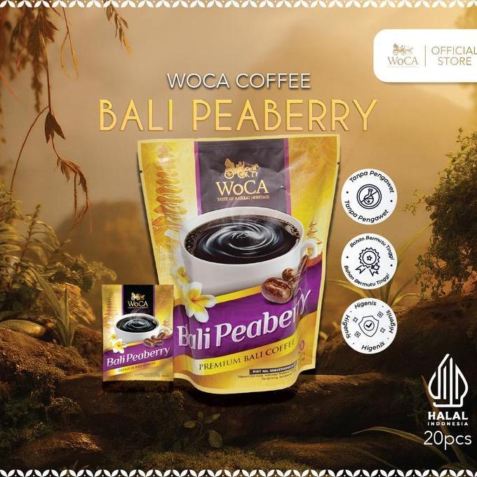 Terlaris Woca Kopi Bubuk Bali Peaberry 20 Sachets