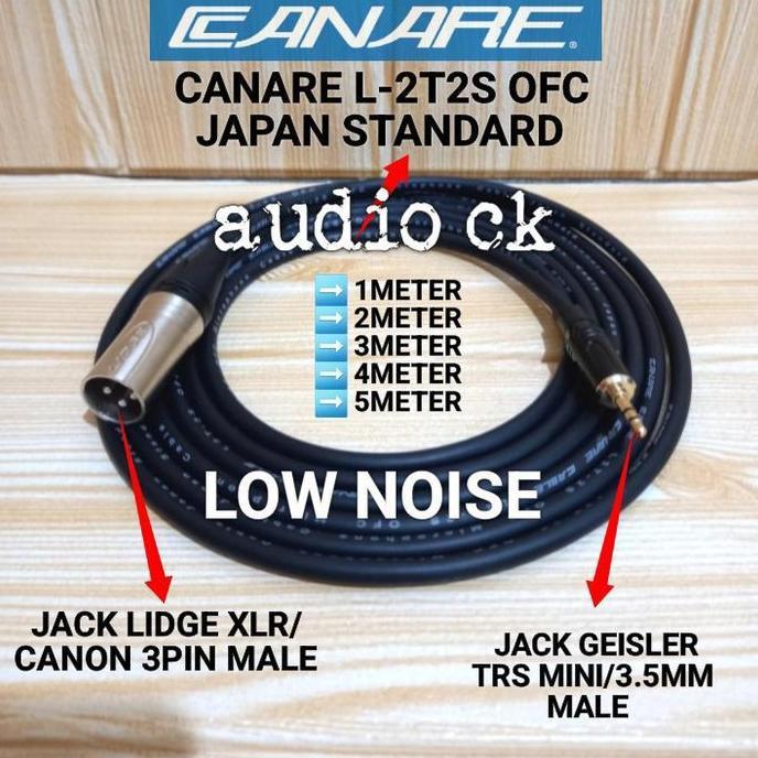 KABEL HP TO MIXER JACK TRS MINI MALE TO JACK XLR MALE