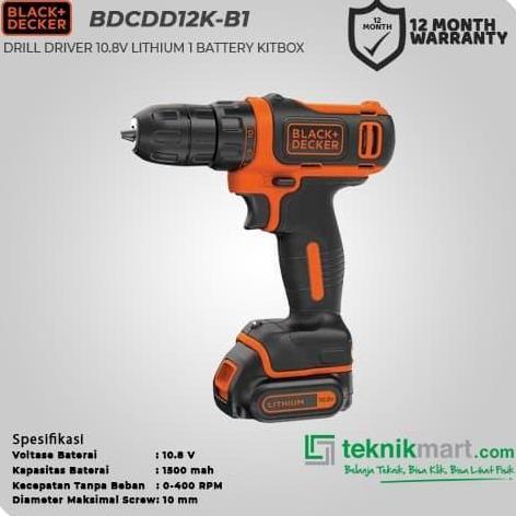Grosir Promo Black And Decker Bdcdd12K 10.8 V Bor Baterai