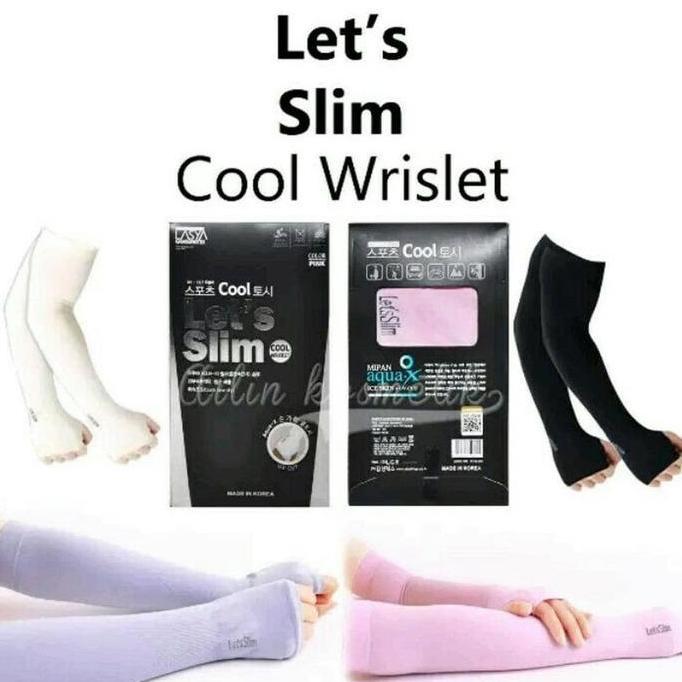 Manset Tangan Let's Slim Cool Wrislet Ice Skin Aqua X