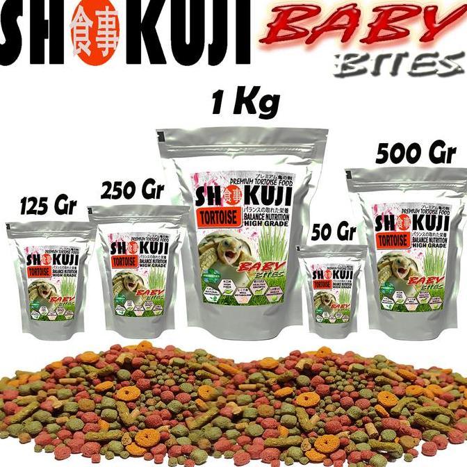 500GR SHOKUJI PAKAN KURAKURA DARAT PELLETS SMALL BABY BITES TORTOISE FOOD SULCATA PARDALIS YNIPHORA 