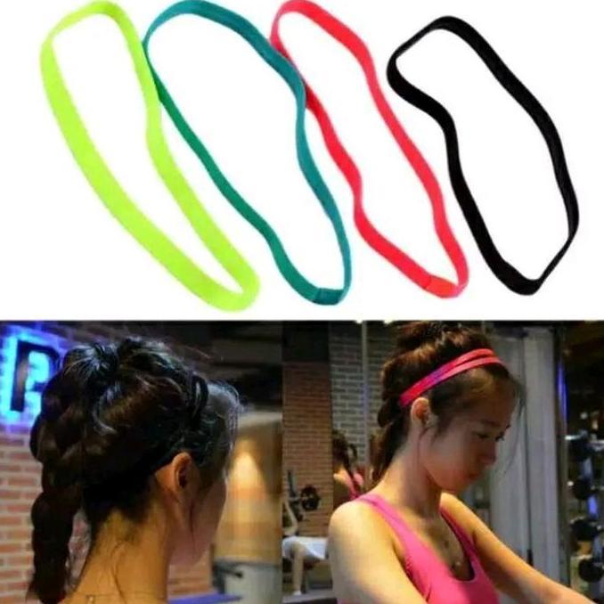 Bandana headband sport pria wanita ikat rambut ikat kepala