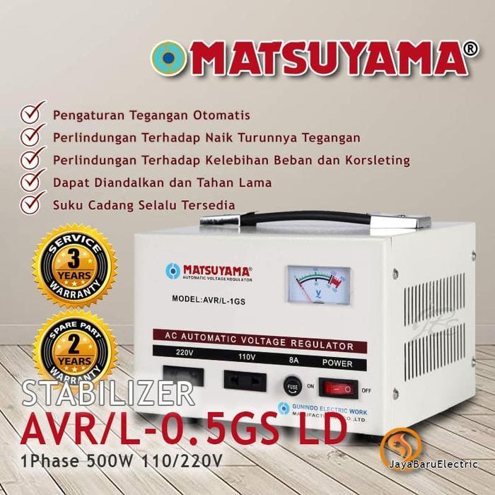 Stabilizer Stavol Avr Matsuyama Stavolt 500 Watt 0.5Kva Avr/L-0.5Gs Original Dan Terpercaya