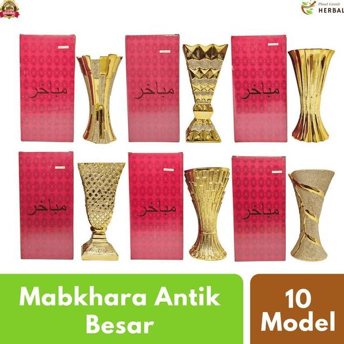 Mabkhara Tempat Wadah Bakar Bukhur Buhur Arab Mewah Aesthetic Besar | Prapen Pembakaran Dupa Keramik