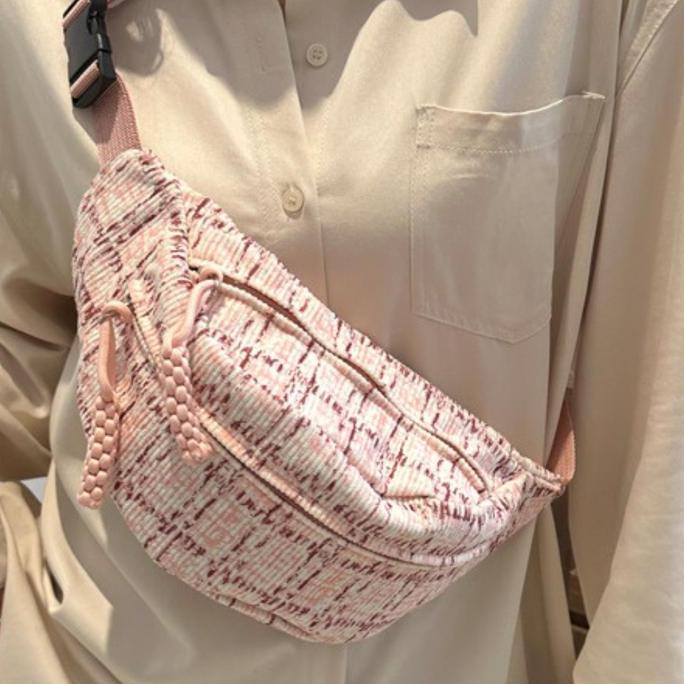 TAS WAIST BAG WANITA FASHION NILON PINK SELEMPANG DADA PINGGANG JEACA TA982P3 WAISTBAG WB KEKINIAN C