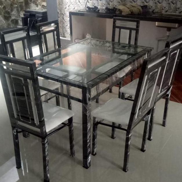 Terlaris Set Meja Makan Besi Minimalis Swedia 6 Kursi