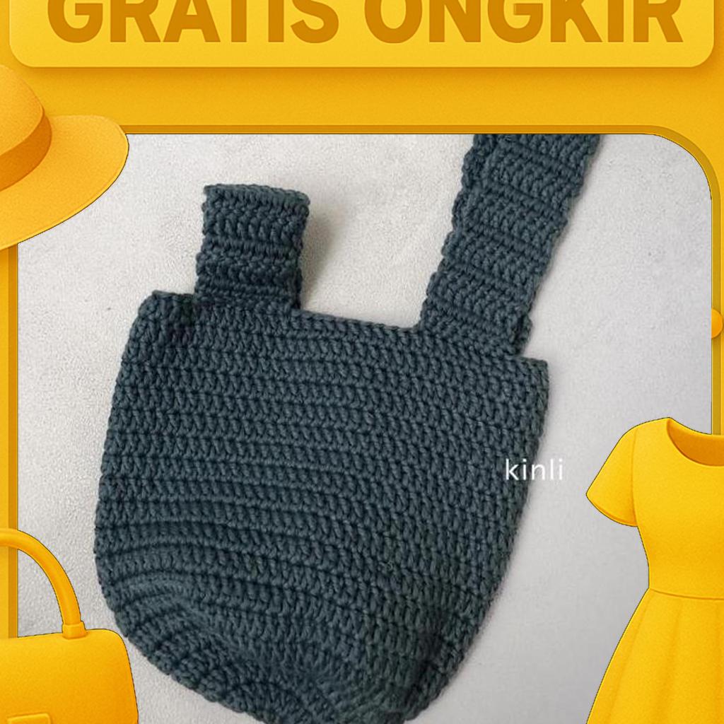 Mini Japanese Crochet Knot Bag Handmade Tas Rajut Amigurumi