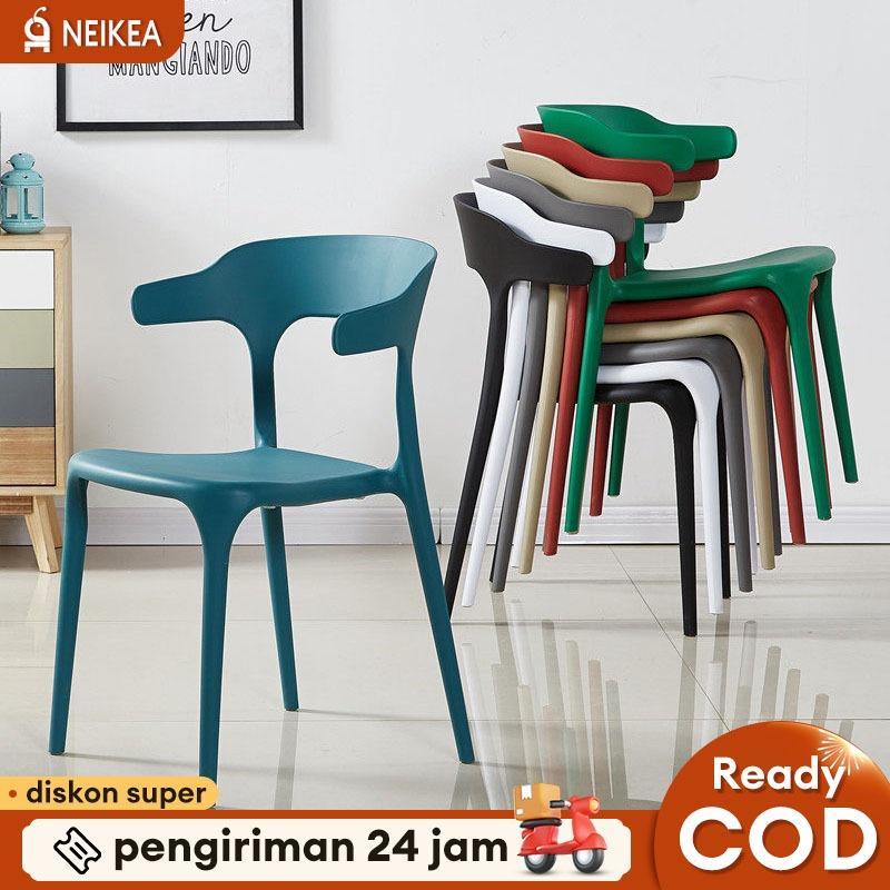 Kursi Plastik Kursi Makan Minimalis Kursi Santai Plastik Kursi Tanduk Kursi Sandaran Dewasa Tebal