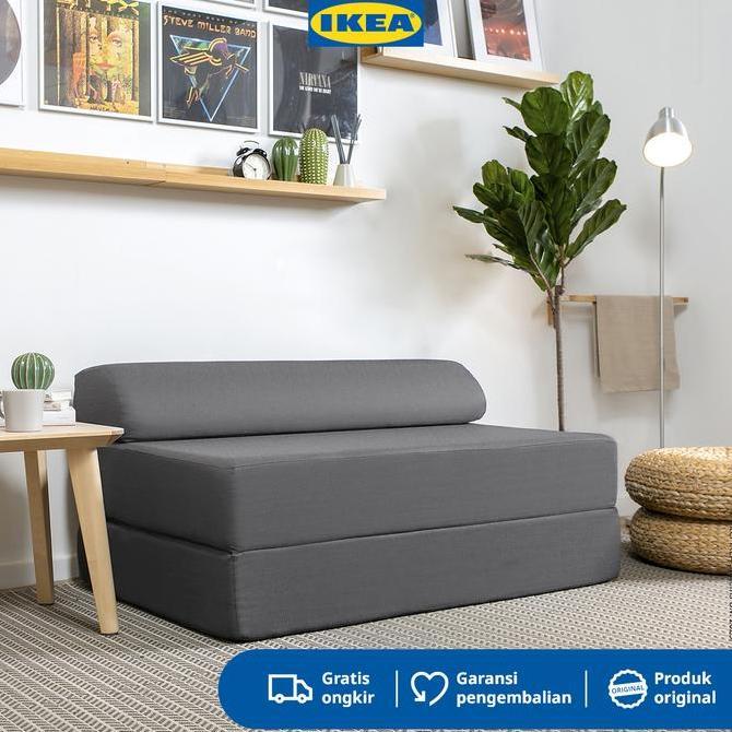 Terbaru Ikea Nykil Sofa Bed Abu-Abu Tua 2 Dudukan Furniture
