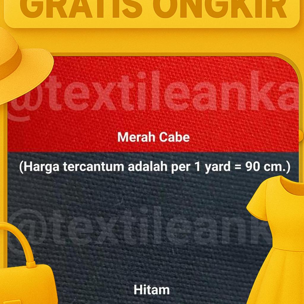 Kain Marsoto Kanvas Marsoto Canvas Marsoto (Bahan Topi Bahan Tas)