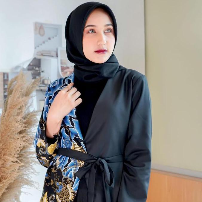 BATIK TRUSMI Blouse Mega Mendung Tentrem dan Outer Mega Mendung Tulis