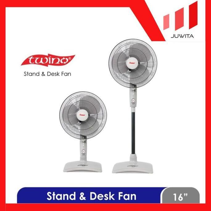 kipas angin COSMOS 16 inch SN TWINO / stand fan COSMOS 16 SN TWINO