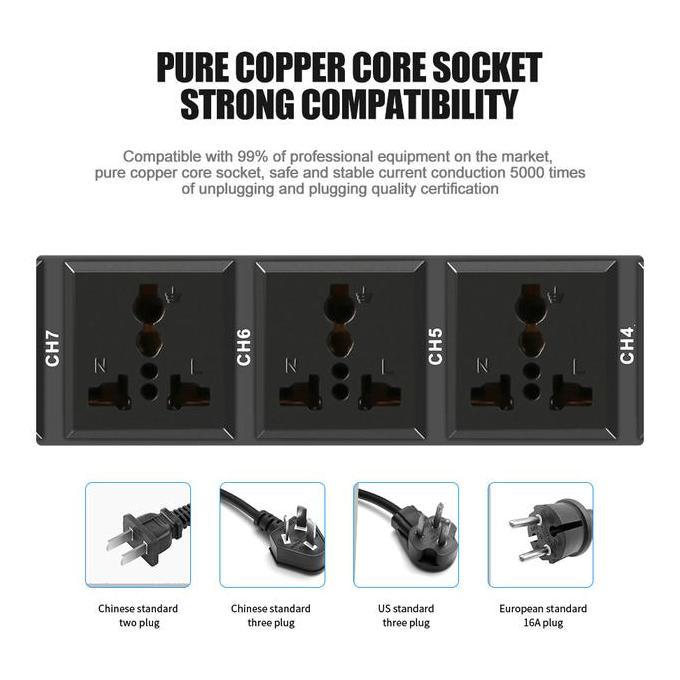 New Baxs Pengurus Kuasa Sr-328/Sr-328V 8Channel 40 Amp Power Controller Audiosystem Power Timing Is 