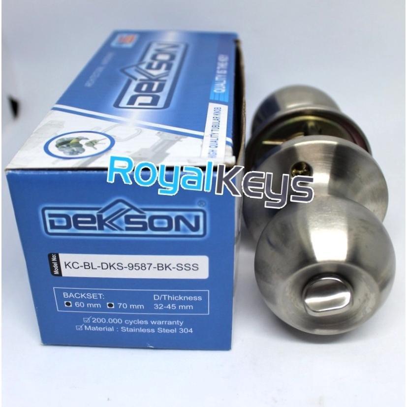 Kunci Bulat Kamar Mandi Dekson Dekkson KCBL 9587 T9587 BK SSS Handle Knob murah